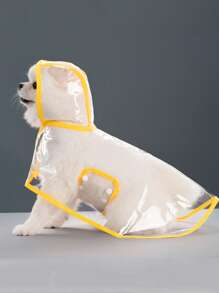 Transparent Plastic Dog Raincoat, Fashion Rain Cloak For Medium & Small Pet Dogs