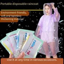 1/5/8/12pcs Disposable Raincoat For Men & Women, Portable Mini Adult Rain Poncho, Perfect For Outdoor Camping, Hiking, Cycling, Sports Waterproof Rainwear, Essential Travel Item (Packaging Letters & Color Randomly)