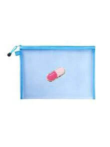 Outdoor Travel Offices Carry Small-Capacity First-Aid Kits Mesh Bag With Pink Towel Embroidered Pill, Portable Medicine , First-Aid Kits And Pill Packaging Containers,Medication ,Travel Pill Organizer ,Aid Kit Bag,Perfect Health Gift,Makeup Bag, Cosmetic Bag,Travel Toiletry Bag ,Daughter Gift, Make Up Pouch,Makeup Bag Gift For Make Up Organizer For Makeup Tools Wash Bag,Reusable Medicine Bag For Travel & Cosmetics - Ideal Gift For Women - Multicolor - View 14