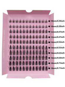 120 Pcs/100Pcs D Curl Fairy Lash Clusters Cartoon Lash Clusters D Curl DIY Eyelash Extension Moist Outward Point Anime Lashes Individual False Lash Cluster With Ultra Thin Invisible Lash Band For Manga Lash Look - D - View 8