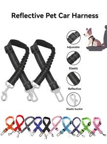 1pc Pet Car Restraint, Dog Leash, Cat Car Leash, Retractable Shock-Absorbing Reflective Strap Tether Leash, Forr Pet Travel!