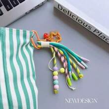 Multicolor Lanyard Colorful Mobile Phone String Creative Key Chain Pendant Decor Beads & Star Charms For Bags Backpacks Clothes & Accessories Backpack Decor