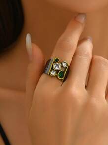 1pc Fashionable Vintage Indie Boho-Style Ring, Suitable For Wedding Engagement & Daily Wear For Women