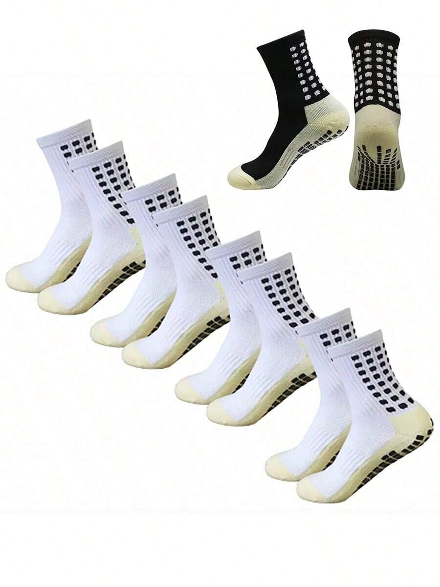 2/4/8/10/12/20 paia Calze da calcio antiscivolo per uomo, con grip antiscivolo per il basket e altri sport
