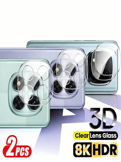 2 piezas Película de vidrio templado para protección de lente de cámara compatible con 16/S22/Note 11 5G/11T Pro/X9b/Magic 7 Lite y talla grande modelos. Superficie brillante de alta definición, adsorción automática, alta dureza, diseño de borde redondeado a prueba de polvo. Aplicable para protección diaria, oficina, hogar. Protector de lente de cámara de teléfono a prueba de agua, a prueba de golpes, resistente a caídas, a arañazos y a huellas digitales, con cobertura completa