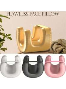 Almohada suave de espuma de memoria con estilo glamoroso para el rostro perfecto - Cojín para dormir boca abajo anti-arrugas, de uso múltiple, almohada para el sueño de belleza con cremallera, y funda tejida de limpieza en seco para todas las estaciones