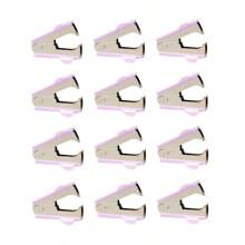 12 pièces Décolleur d'ongle de papeterie de bureau, 12 pièces Arrache-ongle de papeterie pour étudiants, mini conception portable pour bureau financier, retour à l'école, fournitures scolaires