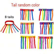 2件/3件套装（5尾/8尾）户外夺旗互动游戏 - 圣诞用品、家庭聚会、派对、团队建设，多种颜色可选（红、黄、蓝、绿、橙、紫），适合青少年和成人户外竞技娱乐，可伸缩夺旗训练装置，适合户外家庭、野餐嘉年华游戏，增强团队合作和运动技能，派对娱乐，趣味礼物