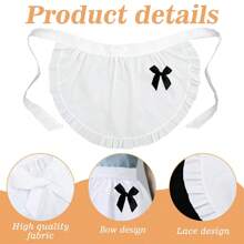 1pc/3pcs Vintage Maid Apron, Adjustable Kitchen Cooking Apron Suitable For Women And Girls