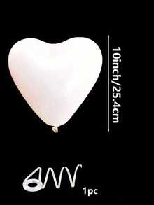 10/30/50 个 10 英寸白色心形乳胶气球，适用于生日派对、情人节、求婚、订婚、婚礼装饰、房间装饰、户外摄影道具