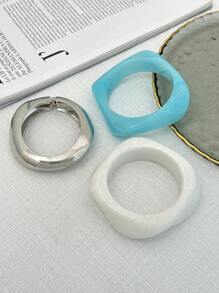 1 Piece Of Bohemian Style Fresh And Fashionable Geometric Asymmetrical Wide Resin Cuff Bracelet Gorgeous Light Luxury Daily Holiday Party Ladies Versatile Jewelry Bracelet Gift