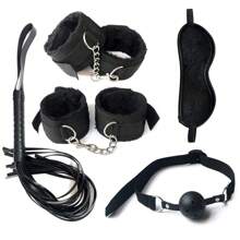Sex Toys Nylon BDSM Kit Plush Sex Bondage Adult Toys For Women Set Handcuff Exotic Sex Games Whip Nipple Clamp Adult SM Product Sexy Toys 18