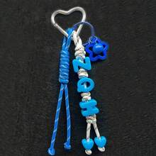 1pc Customized Tassel Bag Charm, Handmade Rope Letter Bead Bag Pendant, Star Bell/Bow, Heart Keychain, Personalized Bag Accessory Gift