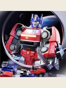 Hasbro Magnetic Transforming Toy Car & Robot Modeled For Kids – Light-Up DIY Car Building Mecha, STEM Educational Birthday & Holiday Gift For Boys