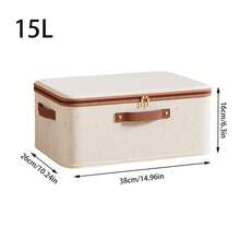 1/2 Confezione Contenitori di Immagazzinaggio con Coperchio con Zip in Tessuto di Lino, Cestini e Scatole di Stoccaggio Pieghevoli Lavabili con Manici, per Scaffali in Armadio Organizzatore di Vestiti (Beige), Decor, Decor, Decorazioni, Decorazioni, Decor, Decor, Decor, Decor, Stoccaggio, Organizzatore - Beige - Visualizzare 16