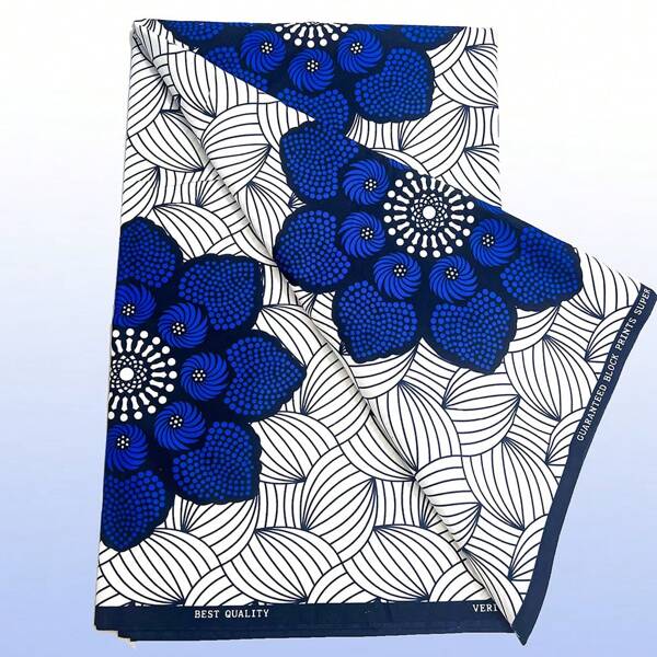 African Print Polyester Fabric, Suitable For Party/Wedding Dress, Arched Pattern, African Apparel Fabric, Dress Sewing Fabric, Handmade DIY Material