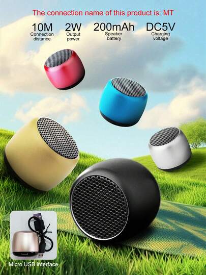 Altavoz Bluetooth mini portátil para exteriores con batería de litio, sonido de alta calidad, diseño ligero para disfrutar de la música en cualquier momento y lugar. Batería de litio integrada para un tiempo de reproducción prolongado, compatible con conexión Bluetooth, apropiado para viajes, deportes, fiestas y talla grande. Compacto y conveniente, efecto de audio impresionante, un compañero esencial para tu viaje.