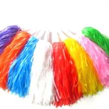 1pc Plastic Cheerleader Pom Pom With Handle, Team Spirit Cheer Flower Ball For Party, Dance, Cheering Performances
