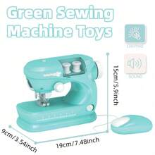 Ensemble de jouets mini-machine à coudre électrique avec fer à jouet - Jouets pour appareils ménagers de jeu de rôle de jeu avec effets lumineux et sonores pour enfants, jeu de rôle de tailleur, jouet éducatif unisexe, cadeau de fête d'anniversaire
