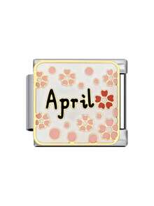 1pc Italian Modular Bracelet DIY Component, Detachable Design With Month Pattern, For DIY Bracelet Necklace Jewelry, Mix And Match Different Styles - Multicolor - View 15