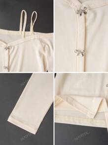 Elegant Bowknot Strap Women Blouse, Suitable For Back To School Season, Spring/Summer