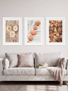 1/3 piezas, Cuadro colgante de lienzo, Decoración artística enmarcada, Listo para colgar, Artes de pared, Pósteres, Arte de pared con marco, Pósteres de Acción de Gracias, Impresión de cosecha de otoño, Conjunto de fotos de calabaza, Granja de otoño, Decoración de cocina, Arte de pared de calabaza, Arte impreso de otoño, Otoño, Halloween, Decoración de Halloween, Decoración de habitación, Decoración de dormitorio, Decoración de pared del hogar, Decoración de otoño