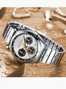 MINIFOCUS 1pc Fashion Elegant Ladies Watches Top Brand Luxury Multifunctional Small Dials Business Casual Quartz Watch For Women Stainless Steel Strap