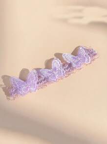 Women Bandana 3pcs1PCBlue Lace Butterfly Women's Headband, Elegant Lace Butterfly Headband, Wedding Party Headwear, Valentine's Day Hair Accessory Fashion Hair Accessories Classic Hair Bands