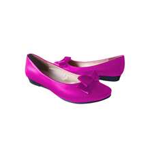 Bailarinas Flats Para Mujer Puntales Lombardo Moños. - Rosa Fucsia - Ver 2