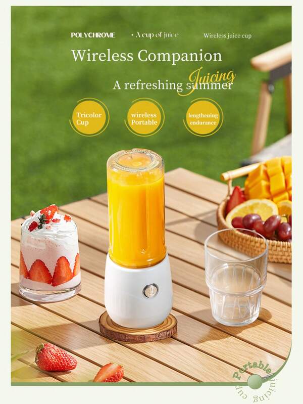 Mixeur mini rechargeable, mélangeur portable, tasse de lisseur électrique et agitateur manuel de protéines. Extracteur de jus de fruits automatique mini portable pour faire du jus de fruits à la maison. Cadeau idéal pour la famille.