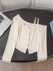 Elegant Bowknot Strap Women Blouse, Suitable For Back To School Season, Spring/Summer