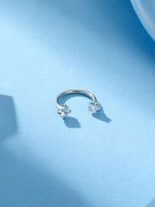 立方氧化锆不锈钢鼻环，18G U 型枢轴耳钉，男女皆宜，百搭精致的生日礼物 - 愛心-圓鋯 - 查看 9