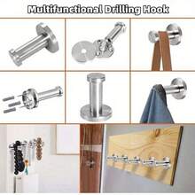 6pcs/1pc Round Cloth Hooks, Sturdy Wall Mounted Bathroom/Robe Hooks, Suitable For Bathroom/Office/Kitchen/Bedroom - Multicolor - View 4