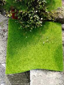 1/3/5 pièces de carrés d'herbe artificielle verte vive, décoration DIY, texture réaliste, effet de feuillage détaillé, idéal pour les projets DIY, parfait pour les cadeaux d'anniversaire et les accessoires de vacances, miniatures de jardin de fées, ornements de Noël et de Pâques