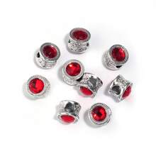 10 Stücke/Packung doppelseitige Strass-Perlen, 11mm, Multi-Stil glitzernder Diamant Lässig DIY Schmuckperlen, geeignet zum Herstellen von Armbändern, Halsketten, Anhängern, Accessoires