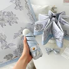 Umbrellas And Rain Hat Umbrellas - Flor de boceto azul 50% de descuento - Ver 4