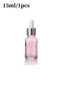 1 Piece 10/15/20/30ml Transparent Pink Essential Oil Essence Dropper Bottle Cosmetic Dispensing Bottle