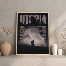 1pc Utopia Album-Inspired Poster - Frameless Art Deco, Musical Theme - Portrait Orientation Canvas Art Print For Wall Hanging Decor For Home Office, Living Room, Bedroom, Dining Room - Poster, Artistic Wall Painting, Ideal Gift Unframed