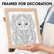 Livros de Colorir Hardcover com Padrões de Animais Mandala em Espiral e Desenhos Relaxantes para Colorir para Adultos 20 Folhas, Volta às Aulas, Materiais Escolares