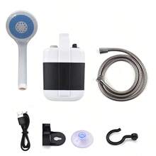 Ducha portátil para camping al aire libre recargable por USB, artículos esenciales para la playa, accesorios de playa, flotador de piscina - Azul - Ver 1