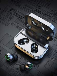 GENAI True Wireless Earbuds With Dual LED Display. Fashionable Metal Design, Ultra-Long Battery Life, Comfortable And Secure Fit.