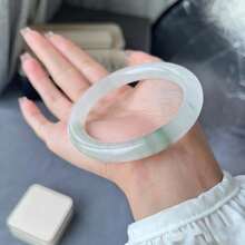 天然天山玉金线花手镯，玉石礼品