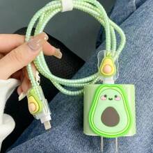 Avocado & Apple Shape Charging Cable Protector, Suitable For Fast Charging Charger Accessories, Phone Accessories