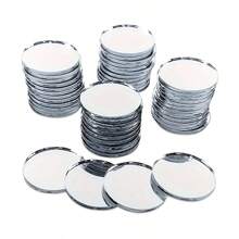50 piezas de espejos redondos de vidrio mini de 2,5 cm para proyectos artesanales y manualidades, viajes, enmarcado, decoración de fiestas y vacaciones, decoración de mesas y postres, fondos de fiesta, marcos de fotos y marcos de imagen, y renovaciones creativas