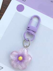 Transparenter bunter Lotus Blumen Schlüsselanhänger, Accessoires für Frauen und Studenten, Kopfhörertasche, Autodekor, Halloween bunte kleine Blumen Schlüsselanhänger, süße Schlüsselanhänger Anhänger, Taschenzubehör, Kopfhörer Dekorationen - Verschiedenfarbig - Übersicht 14