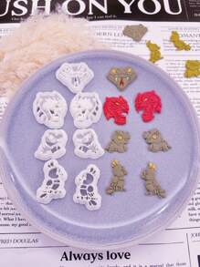 Animal Series Clay Cutters | Jewelry Making Kits | Cheetah/Bird/Snake/Dinosaur Clay Cutter | Heart Shape Polymer Clay Cutters For Jewelry Making | Clay Tools | Polymer Clay Supply | Clay Mold