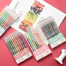 Set de 3 bolígrafos para planificador de estudiante, 9 colores de bolígrafos de alta capacidad para planificador, bolígrafos para dibujar, resaltadores, rotuladores finos, útiles escolares, regalos para estudiantes, regalos de cumpleaños