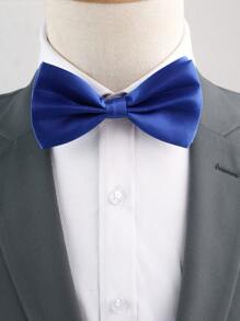 1 pièce Nœud papillon polyvalent de couleur unie pour hommes, convenant pour un usage quotidien, des mariages, des fêtes et des activités professionnelles