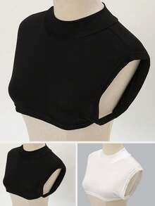 2 sztuki damskiego golfu w jednolitym kolorze, narzutka na ramię, intymny panel, bolerko dla kobiet, swobodny, uniwersalny styl, dostępne w wielu kolorach, do noszenia na co dzień, na sukienkę lub jako dekoracja świąteczna - 2 SZT. wielokolorowe - Zobacz 14