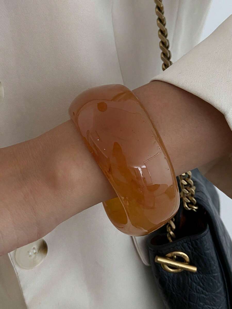 1 件/3 件/套波西米亚复古不对称几何宽树脂袖口手链，奢华日常和派对珠宝礼物，适合女性（手链颜色和材质以实际为准）